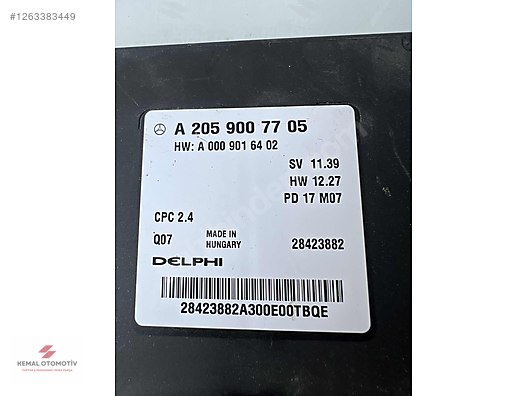 MERCEDES W205 W222 ŞANZIMAN BEYNİ A2059007705 A0009016402