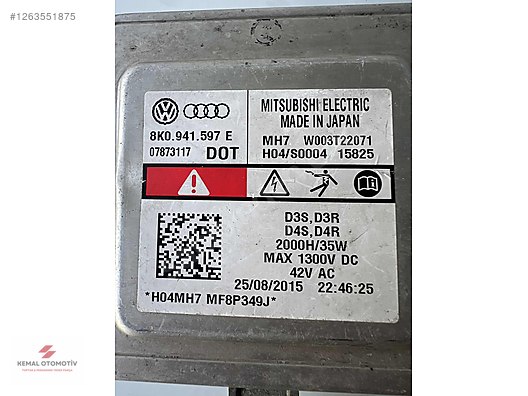 JETTA PASSAT GOLF A3 A4 A6 FAR BEYNİ 8K0941597E