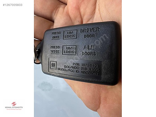 GMC CHEVROLET OPEL VAUXHALL 3 BUTON UZAKTAN KUMANDA 15725423